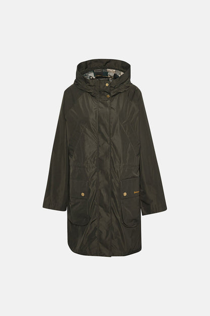 Una Showerproof Parka - OLIVE/ANCIENT TARTAN