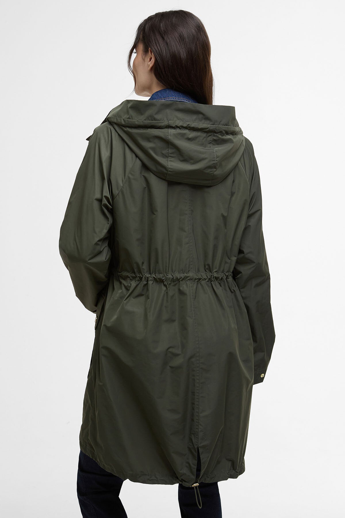 Una Showerproof Parka - OLIVE/ANCIENT TARTAN