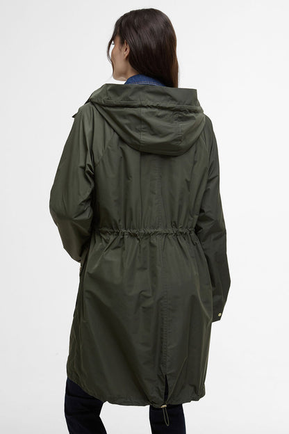 Una Showerproof Parka - OLIVE/ANCIENT TARTAN