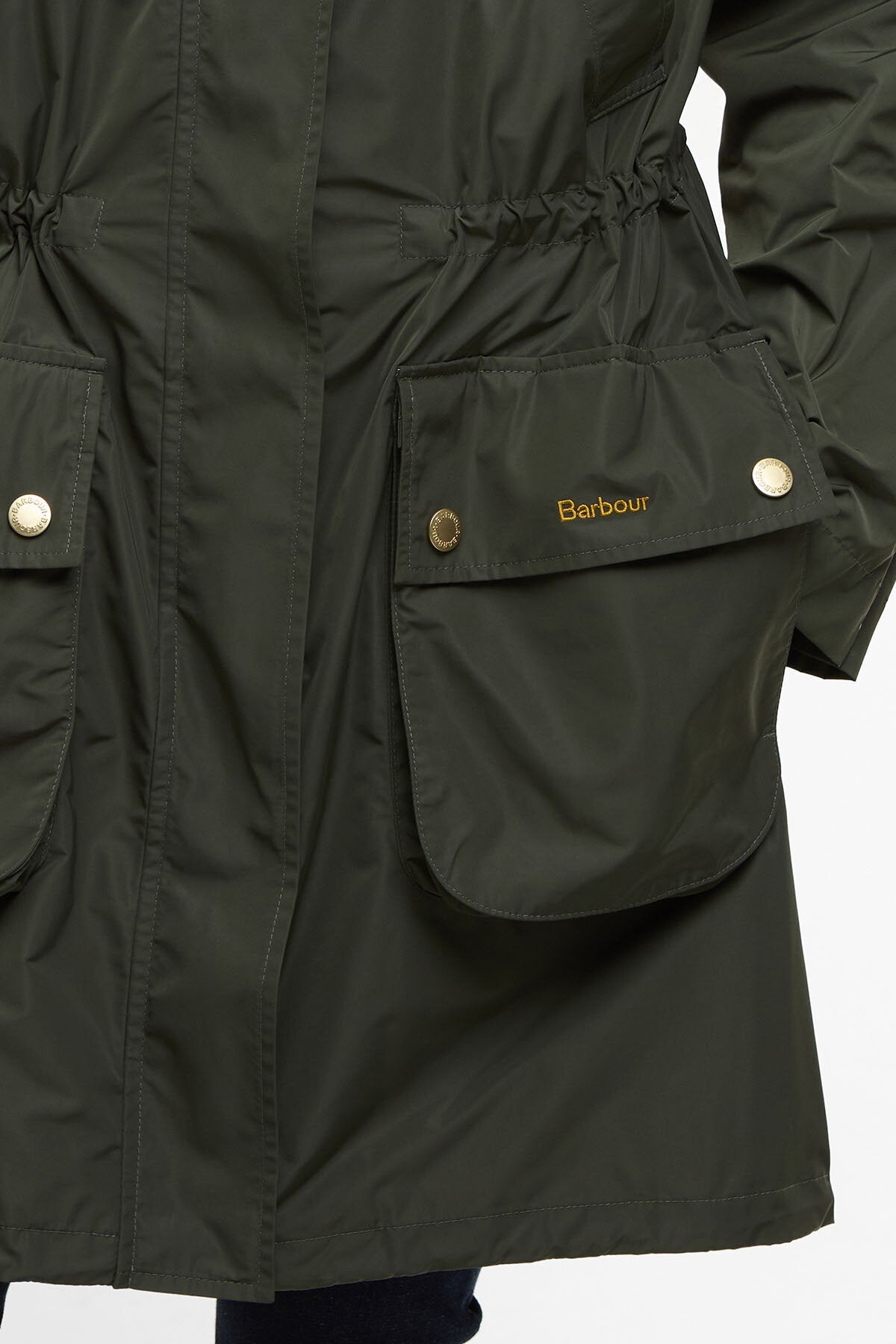 Una Showerproof Parka - OLIVE/ANCIENT TARTAN