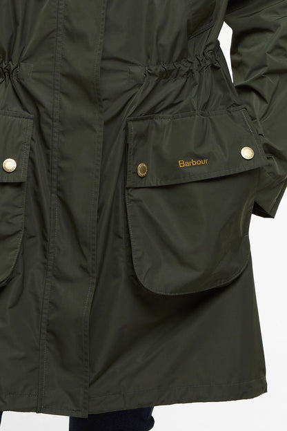 Una Showerproof Parka - OLIVE/ANCIENT TARTAN