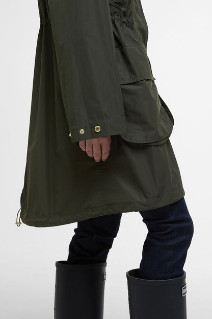 Una Showerproof Parka - OLIVE/ANCIENT TARTAN