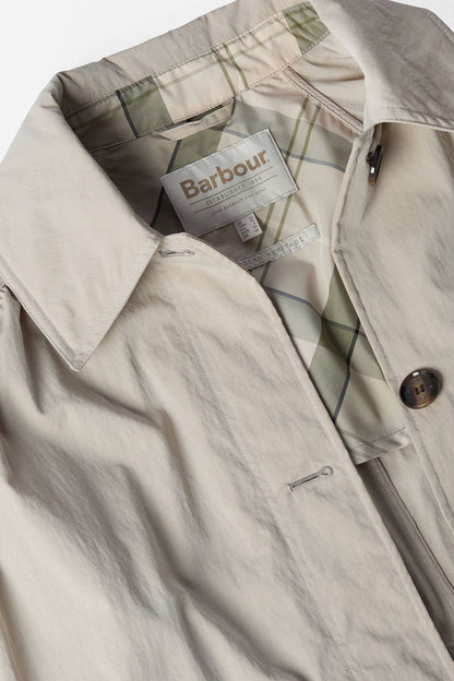Garbo Showerproof Trench Coat - LIGHT SAND/ROSEMARY