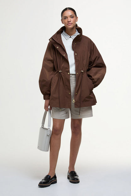 Suri Showerproof Jacket - WALNUT/SAFARI DRESS