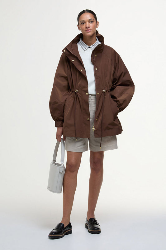 Suri Showerproof Jacket - WALNUT/SAFARI DRESS