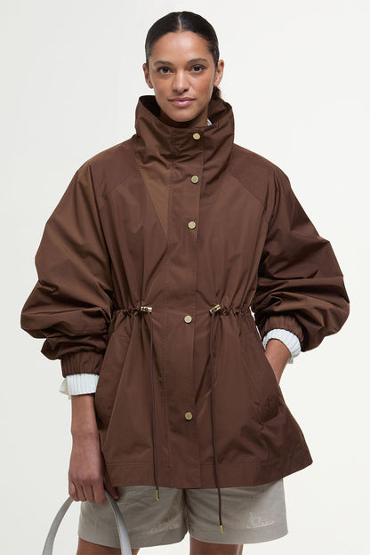 Suri Showerproof Jacket - WALNUT/SAFARI DRESS