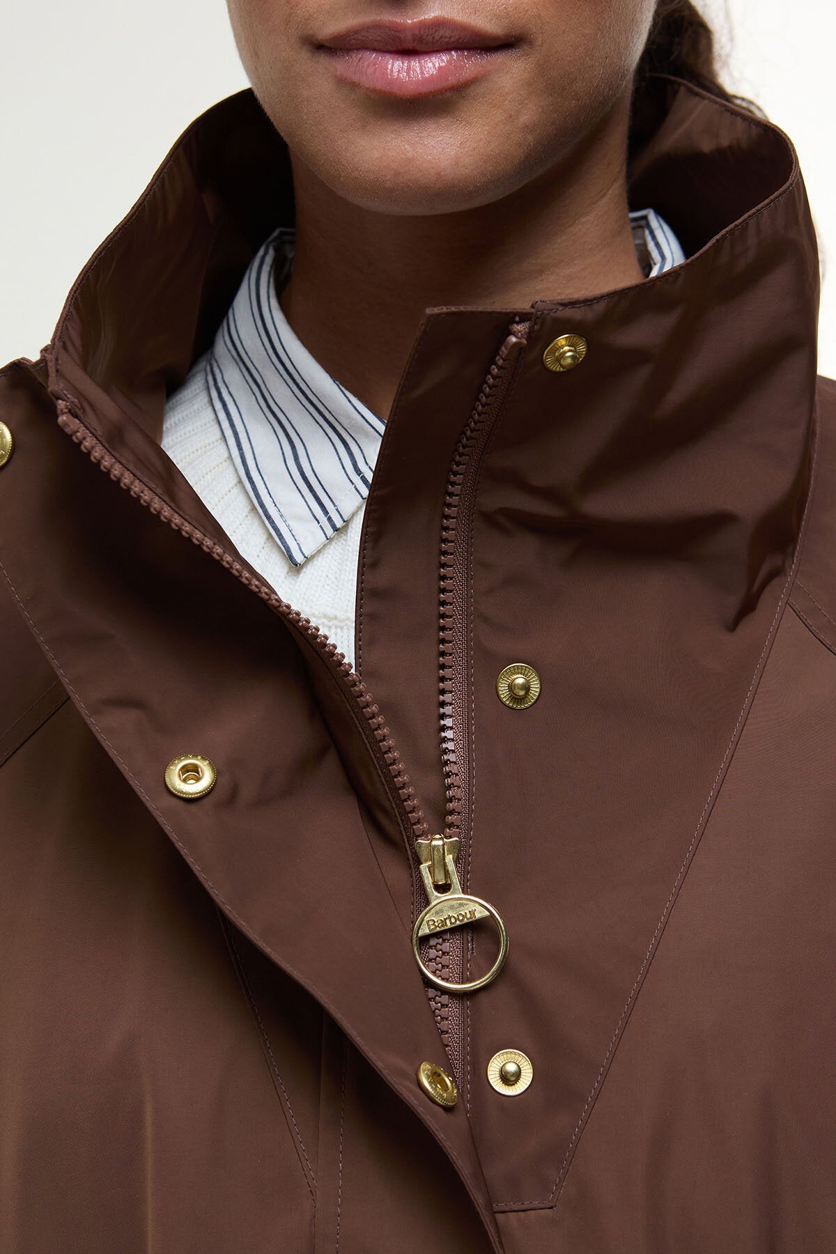 Suri Showerproof Jacket - WALNUT/SAFARI DRESS