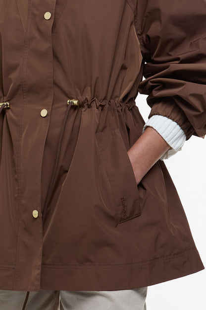 Suri Showerproof Jacket - WALNUT/SAFARI DRESS