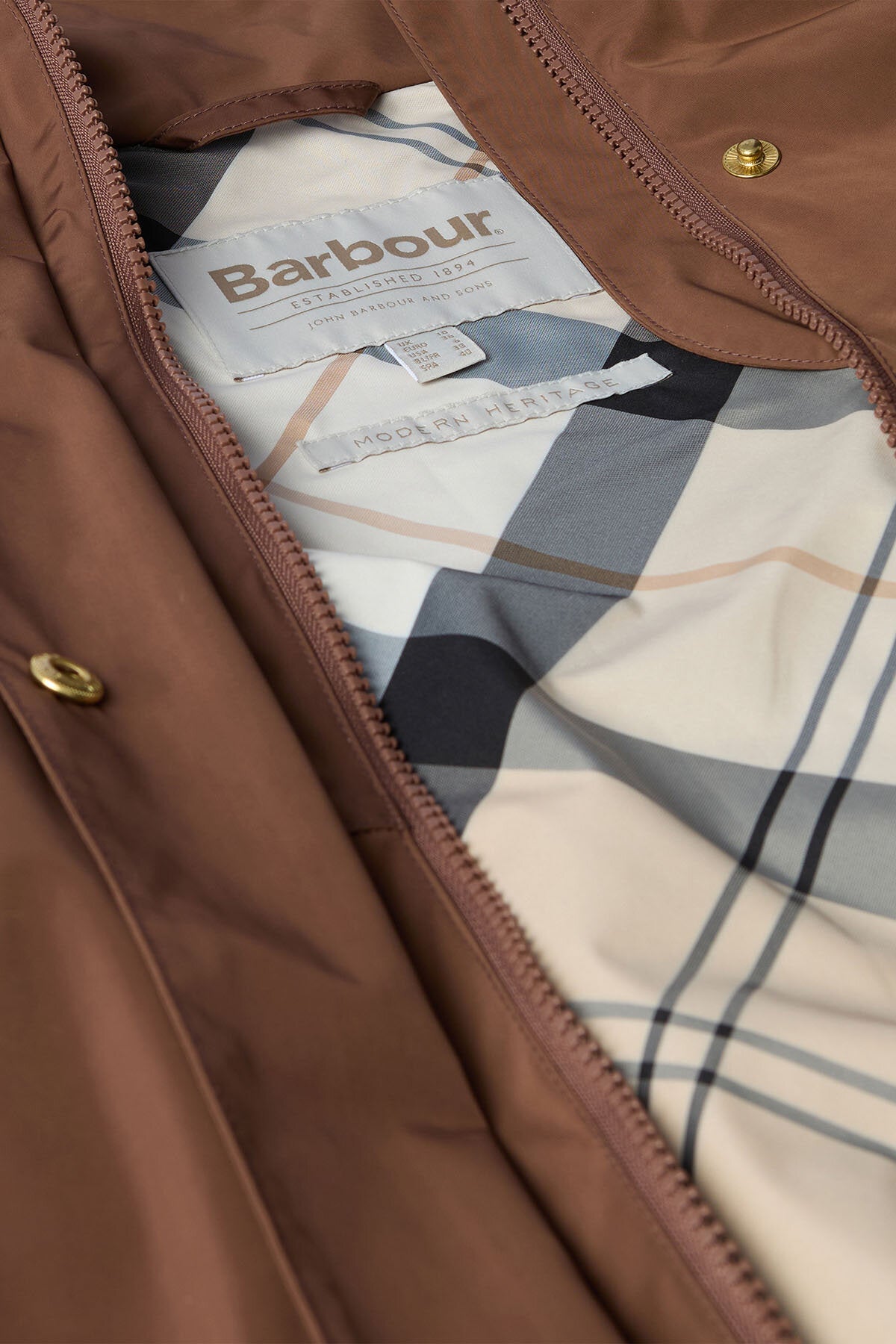 Suri Showerproof Jacket - WALNUT/SAFARI DRESS