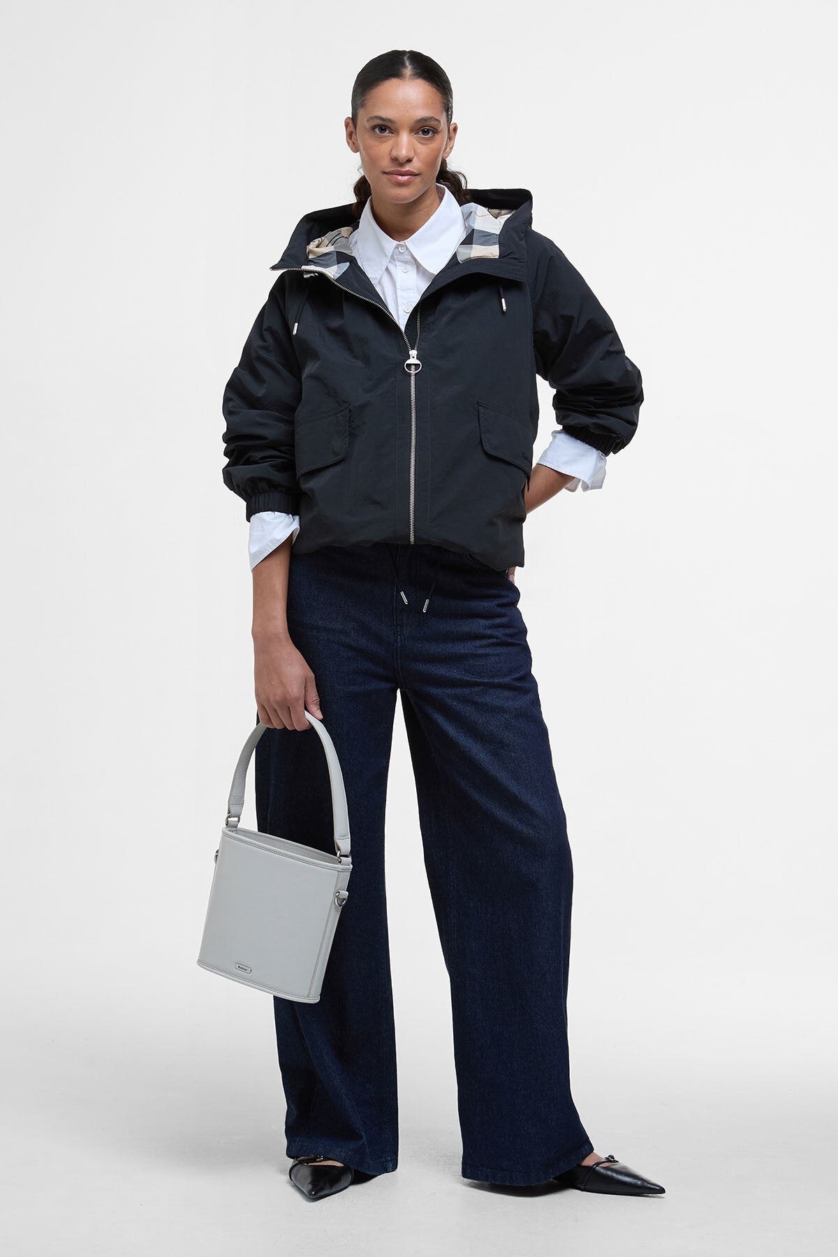 Orson Showerproof Jacket - BLACK/SAFARI DRESS T