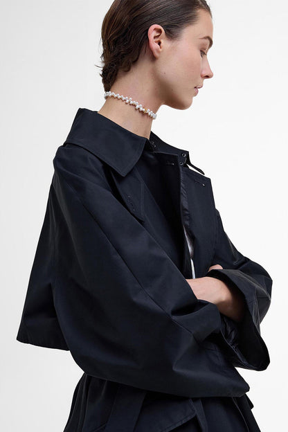 The Edit by Alexa Harley Showerproof Trench Coat - DK NAVY