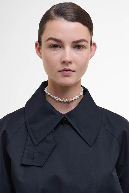 The Edit by Alexa Harley Showerproof Trench Coat - DK NAVY