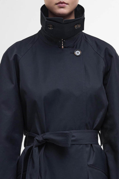 The Edit by Alexa Harley Showerproof Trench Coat - DK NAVY