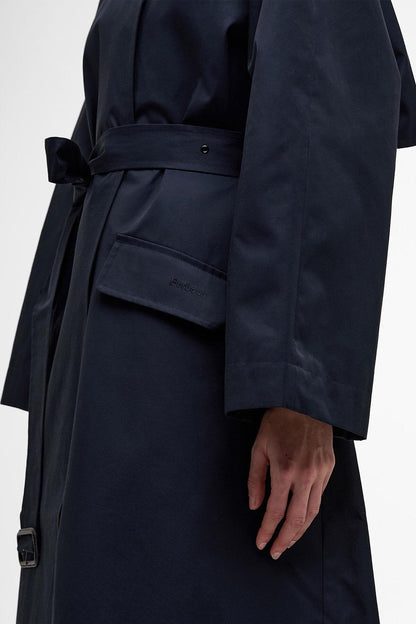 The Edit by Alexa Harley Showerproof Trench Coat - DK NAVY