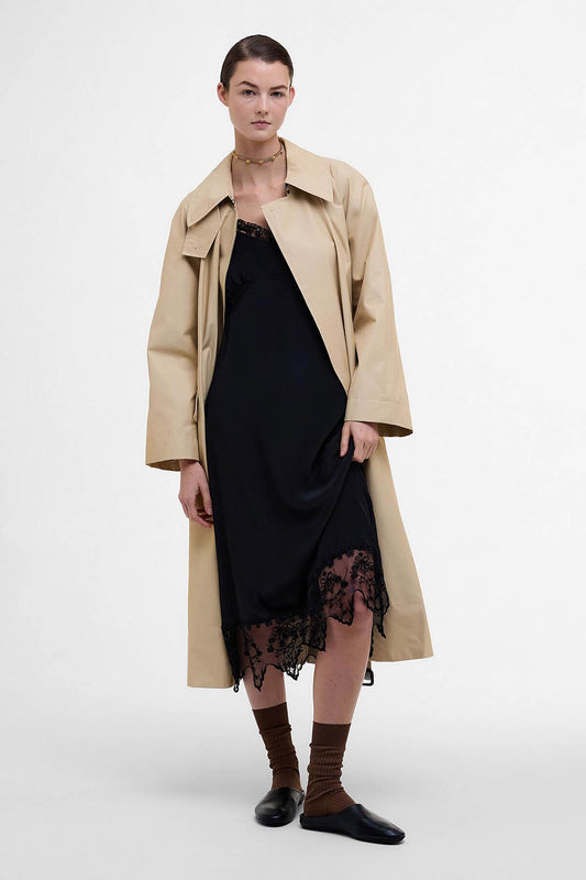 The Edit by Alexa Harley Showerproof Trench Coat - LT SAND