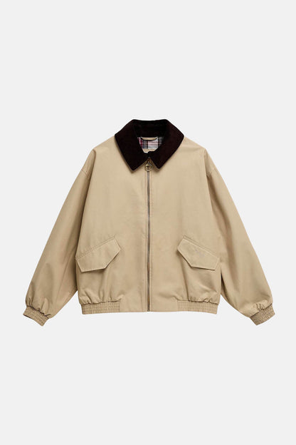The Edit by Alexa Anna Showerproof Bomber Jacket - LT SAND/DRESS STEWAR