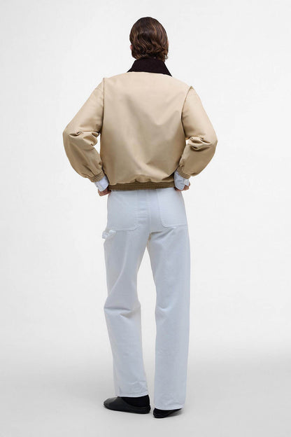 The Edit by Alexa Anna Showerproof Bomber Jacket - LT SAND/DRESS STEWAR