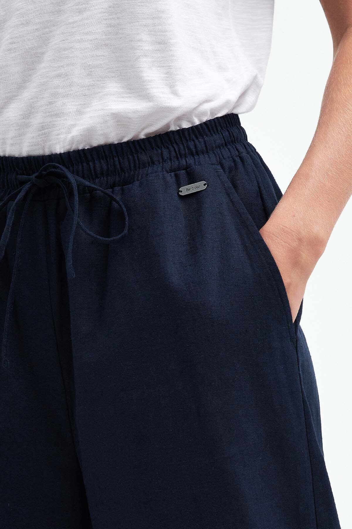 Christie Cotton & Linen Trousers - NAVY