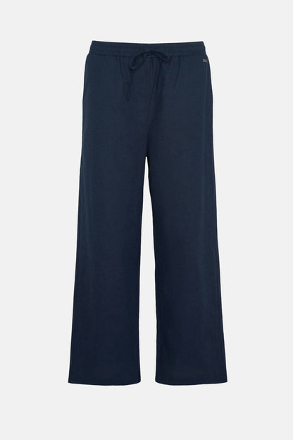 Christie Cotton & Linen Trousers - NAVY