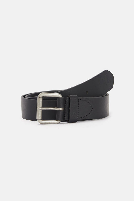 Matt Leather Belt - BLACK