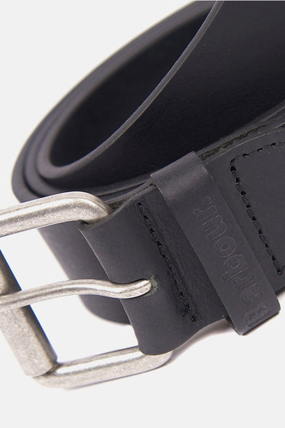 Matt Leather Belt - BLACK