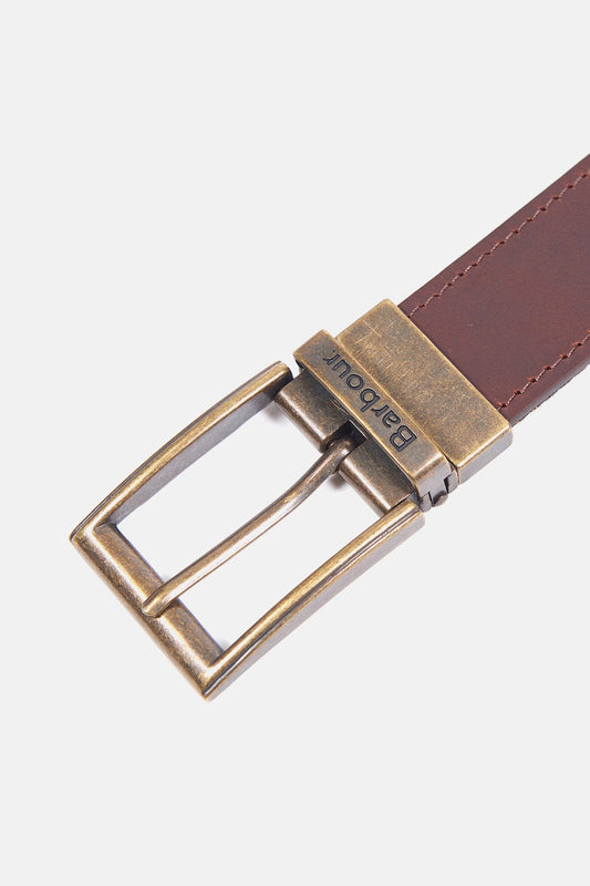 Tartan Leather Belt - CLASSIC TARTAN/BROWN
