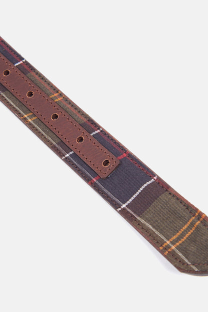 Tartan Leather Belt - CLASSIC TARTAN/BROWN