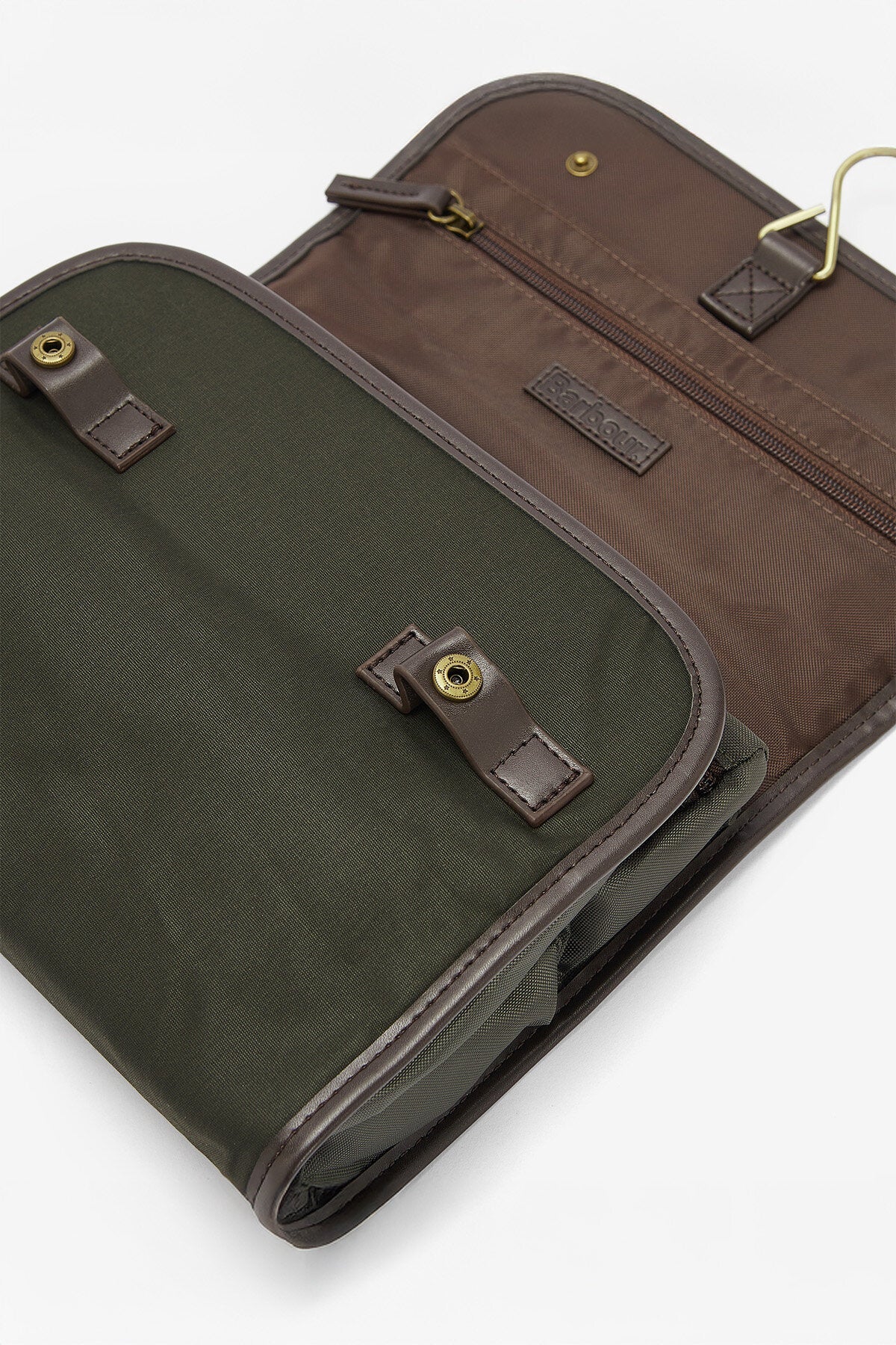 Wax Hanging Washbag - OLIVE