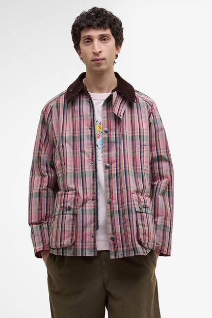 Madras Bedale Casual Jacket - NOAH MADRAS PINK