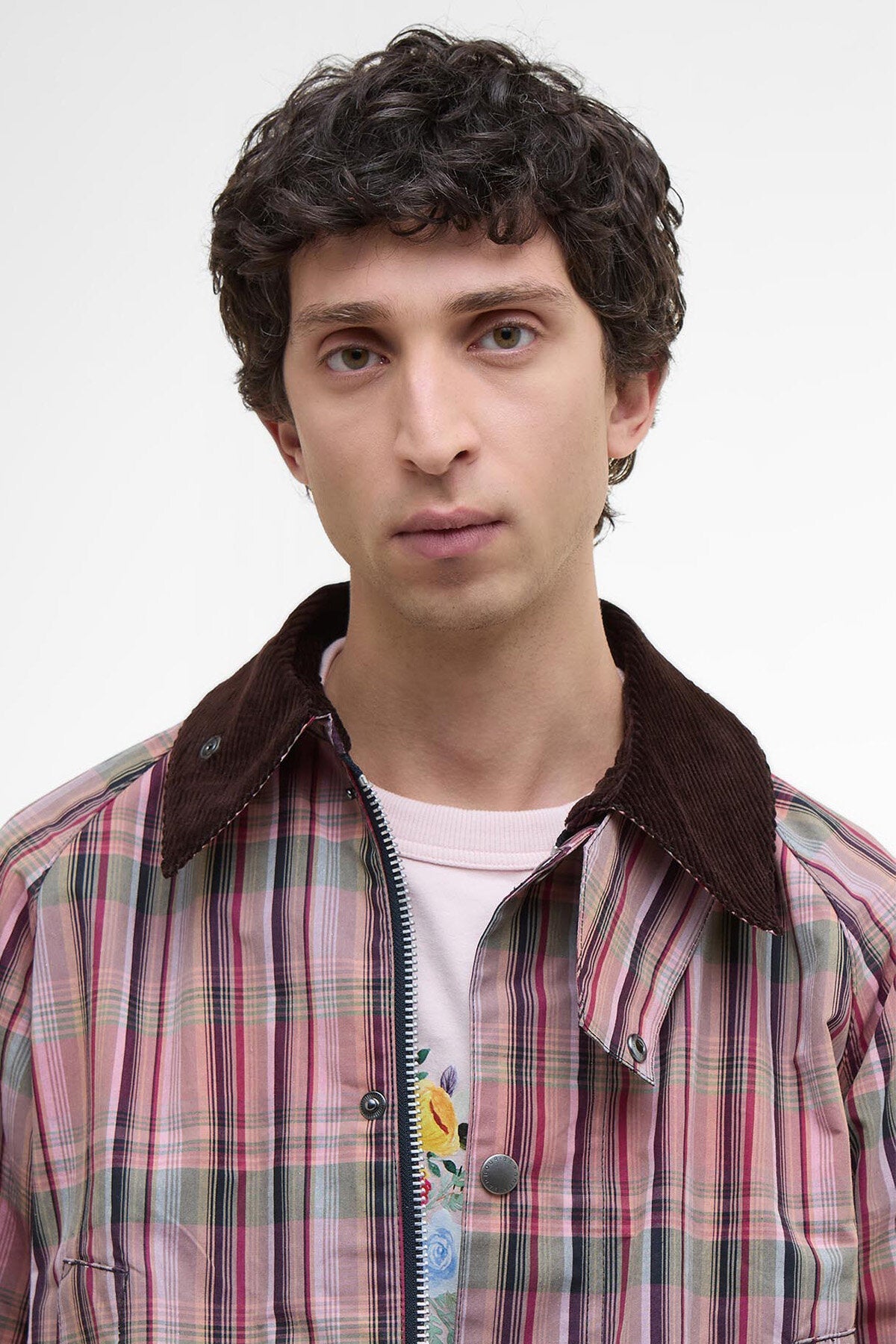 Madras Bedale Casual Jacket - NOAH MADRAS PINK