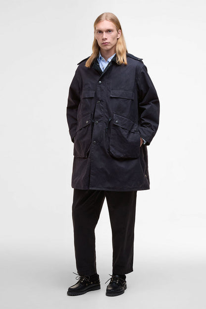 Sunshine Oversized Bedale Casual Field Coat - DARK INDIGO