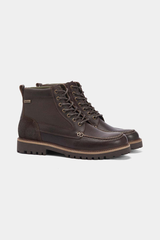 Sheene Moc Toe Derby Boots - BROWN