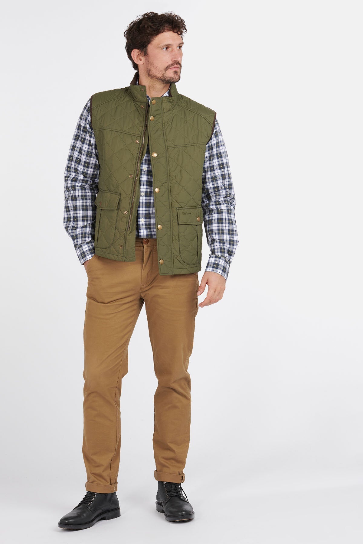 Explorer Quilted Gilet - MID OLIVE