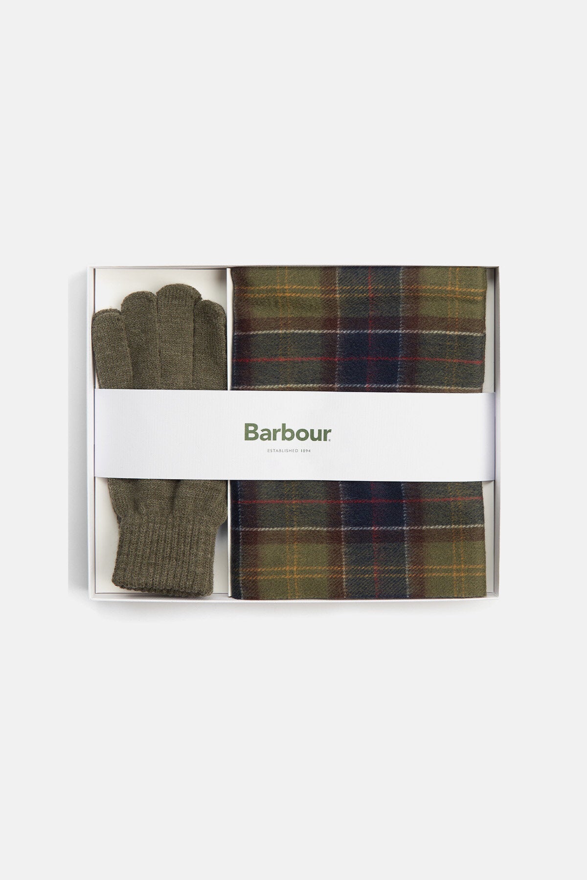 Tartan Scarf & Glove Gift Set - CLASSIC/OLIVE