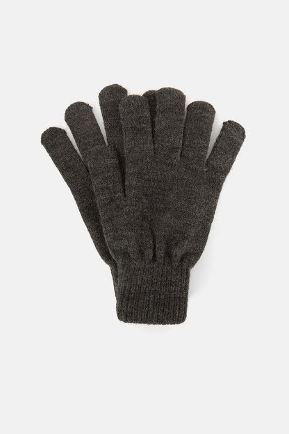 Tartan Scarf & Glove Gift Set - BLACK SLATE TARTAN