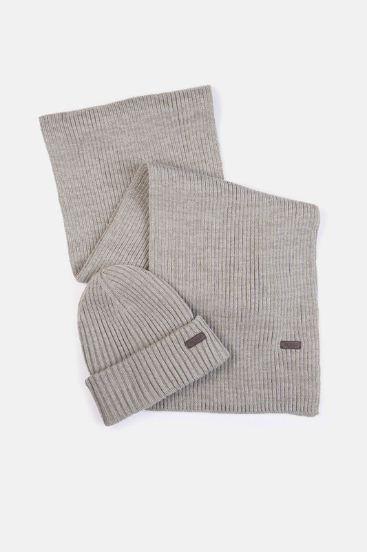 Crimdon Beanie & Scarf Gift Set - GREY
