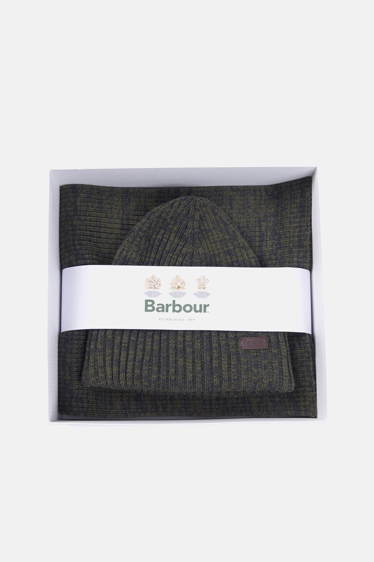 Crimdon Beanie & Scarf Gift Set - OLIVE TWIST