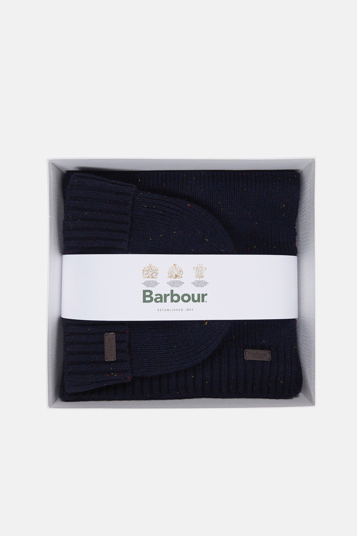 Carlton Fleck Beanie & Scarf Gift Set - NAVY