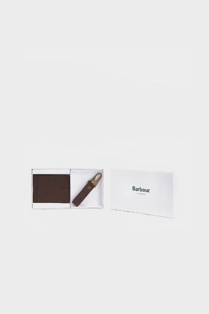 Padbury Leather Wallet & Fob Gift Set - DARK BROWN