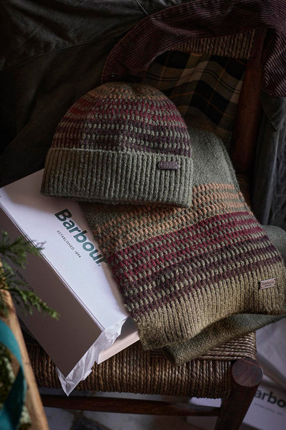 Branton Beanie and Scarf Gift Set - ARMY GREEN