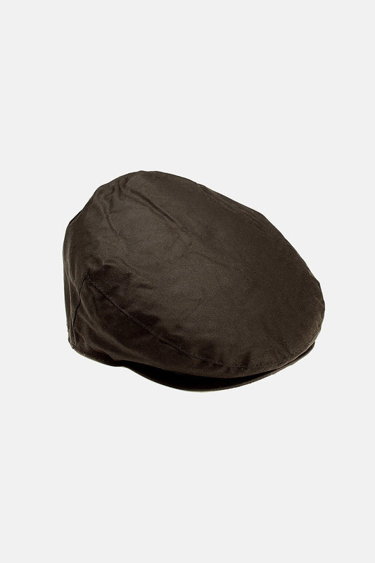 Wax Flat Cap - OLIVE