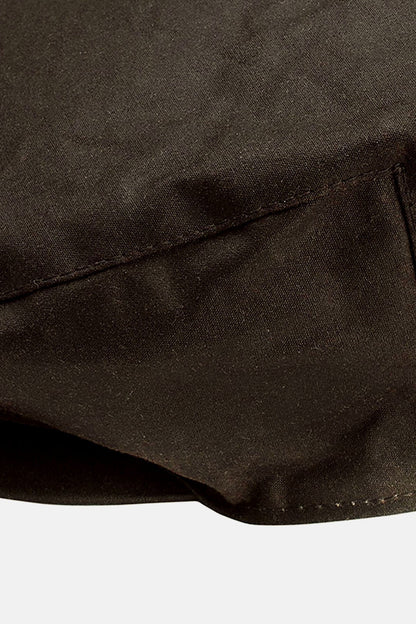 Wax Flat Cap - OLIVE