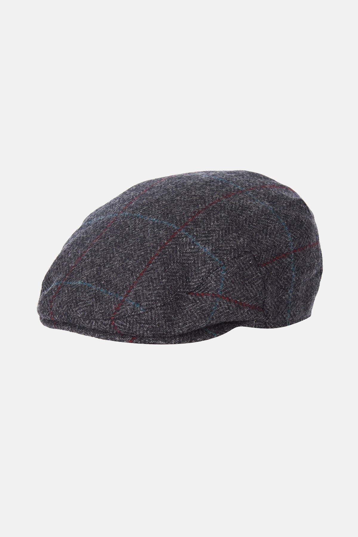 Crieff Flat Cap - CHARCOAL RED BLUE