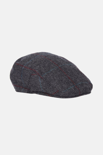 Crieff Flat Cap - CHARCOAL RED BLUE