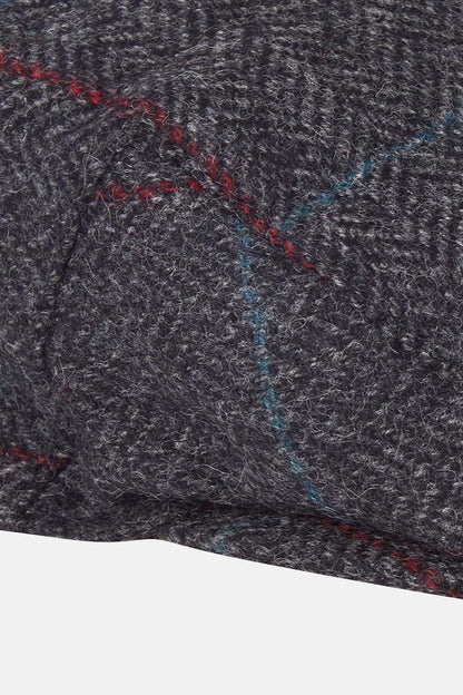 Crieff Flat Cap - CHARCOAL RED BLUE