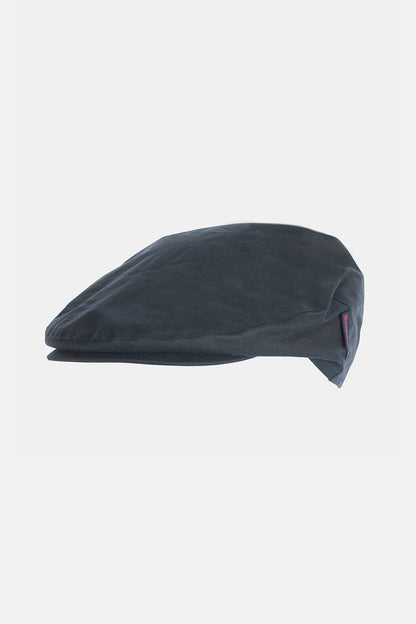 Cheviot Wax Flat Cap - NAVY