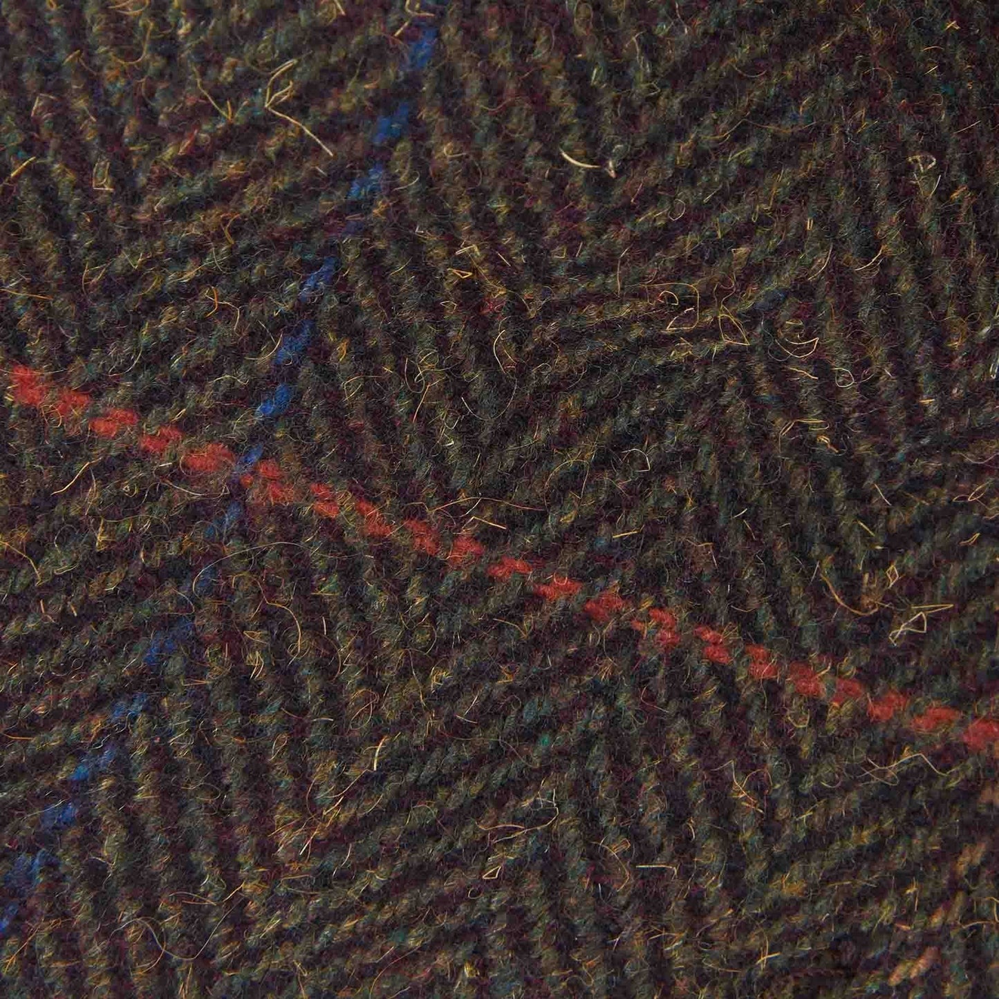 Cheviot Flat Cap - OLIVE HERRINGBONE