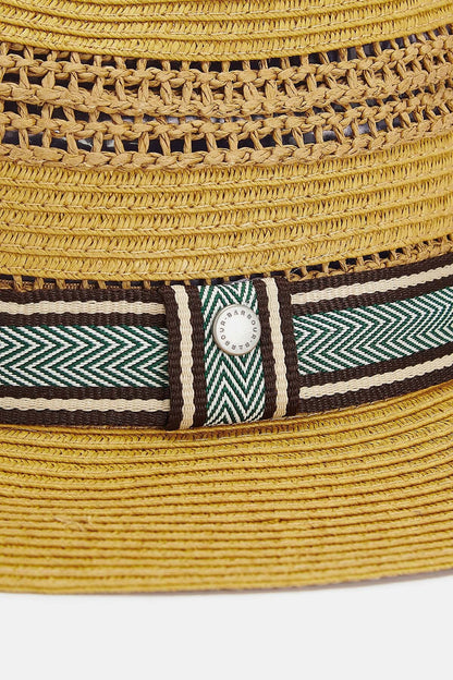 Haydon Fedora Hat - TAN/GREEN