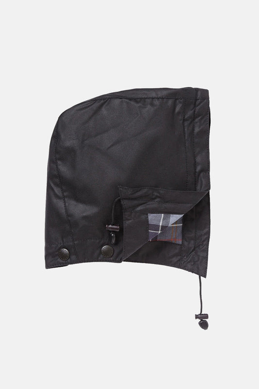 Waxed Cotton Hood - BLACK