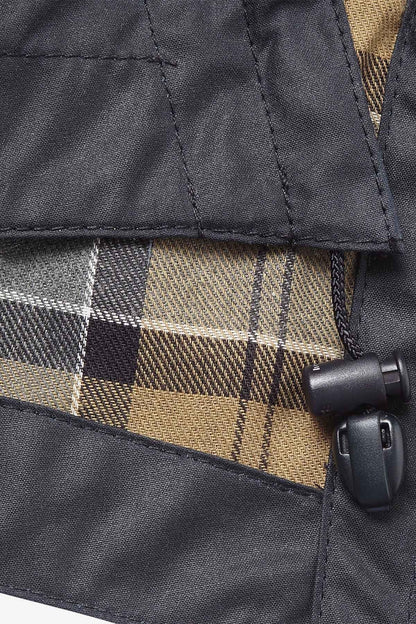 Waxed Cotton Hood - NAVY